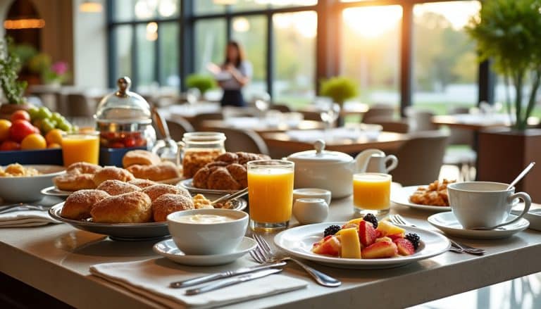 Petit-déjeuner : buffet ou service à table